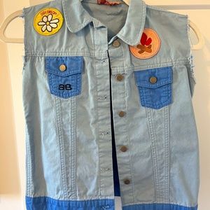 Bandy Button denim vest, size 8-9